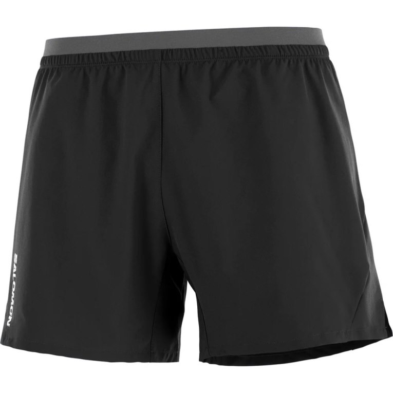 Black Salomon Cross 5'' Men's Shorts | PH 06784V